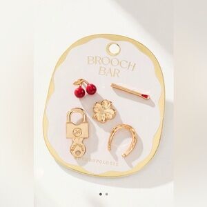 Anthropologie Assorted Mini Brooches - Set of 5